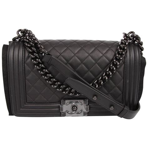 chanel 20cm so black boy bag|chanel boy bag for sale.